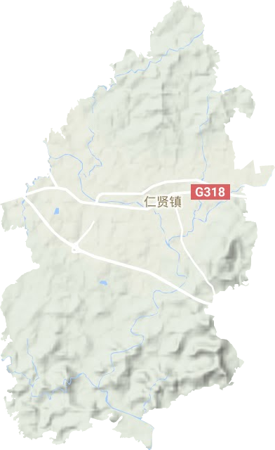 仁賢鎮(zhèn)地形圖