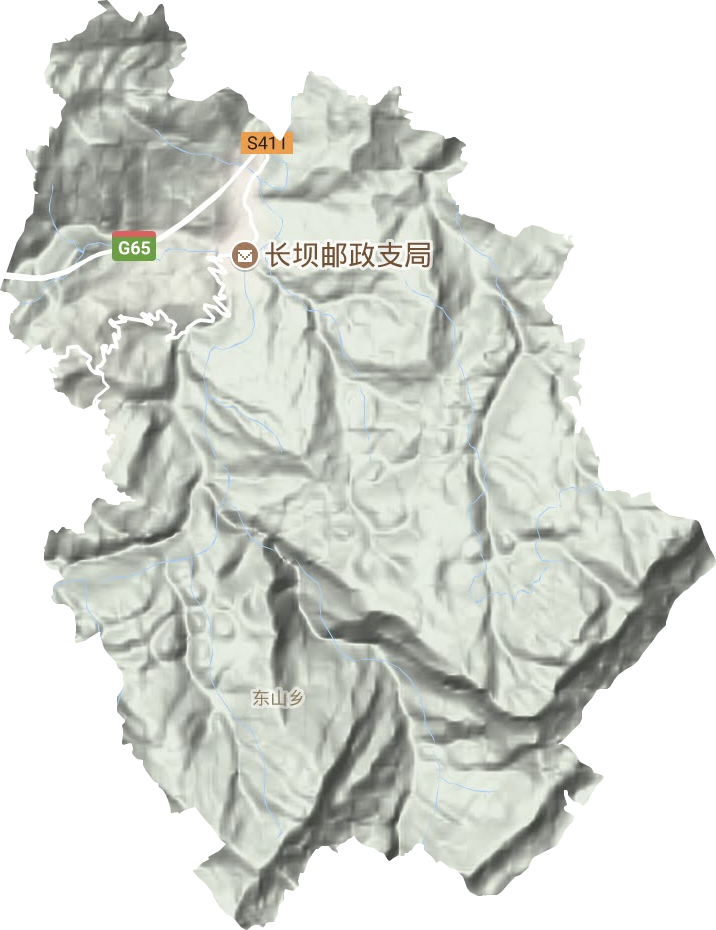長壩鎮(zhèn)地形圖