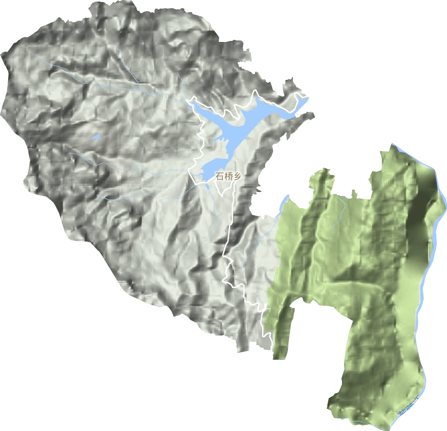 石橋苗族土家族鄉地形圖