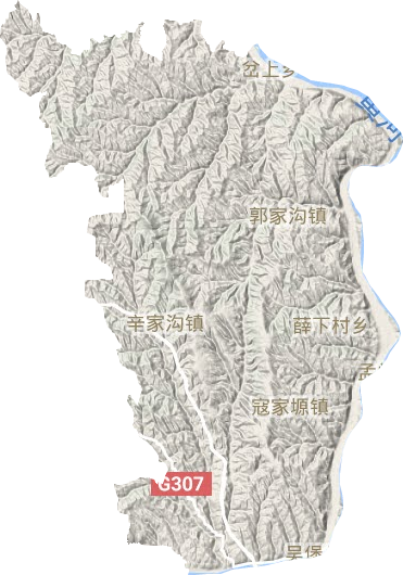 吳堡縣地形圖