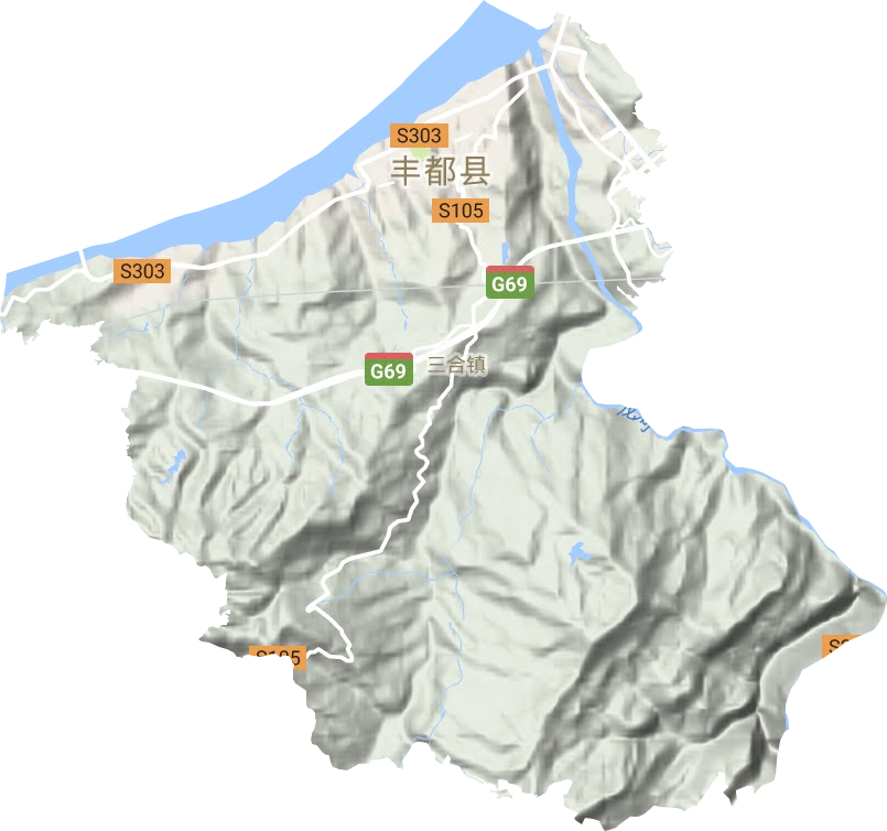 三合街道地形圖