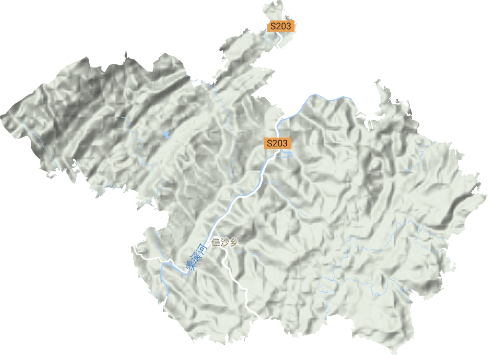仁沙鎮地形圖