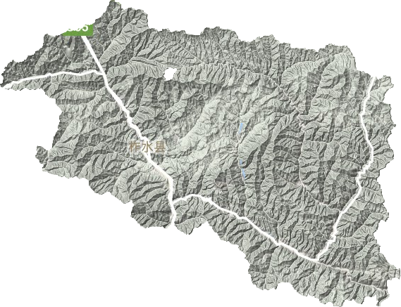 柞水縣地形圖