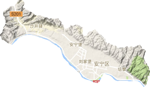 安寧區地形圖