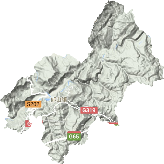 郁山鎮(zhèn)地形圖