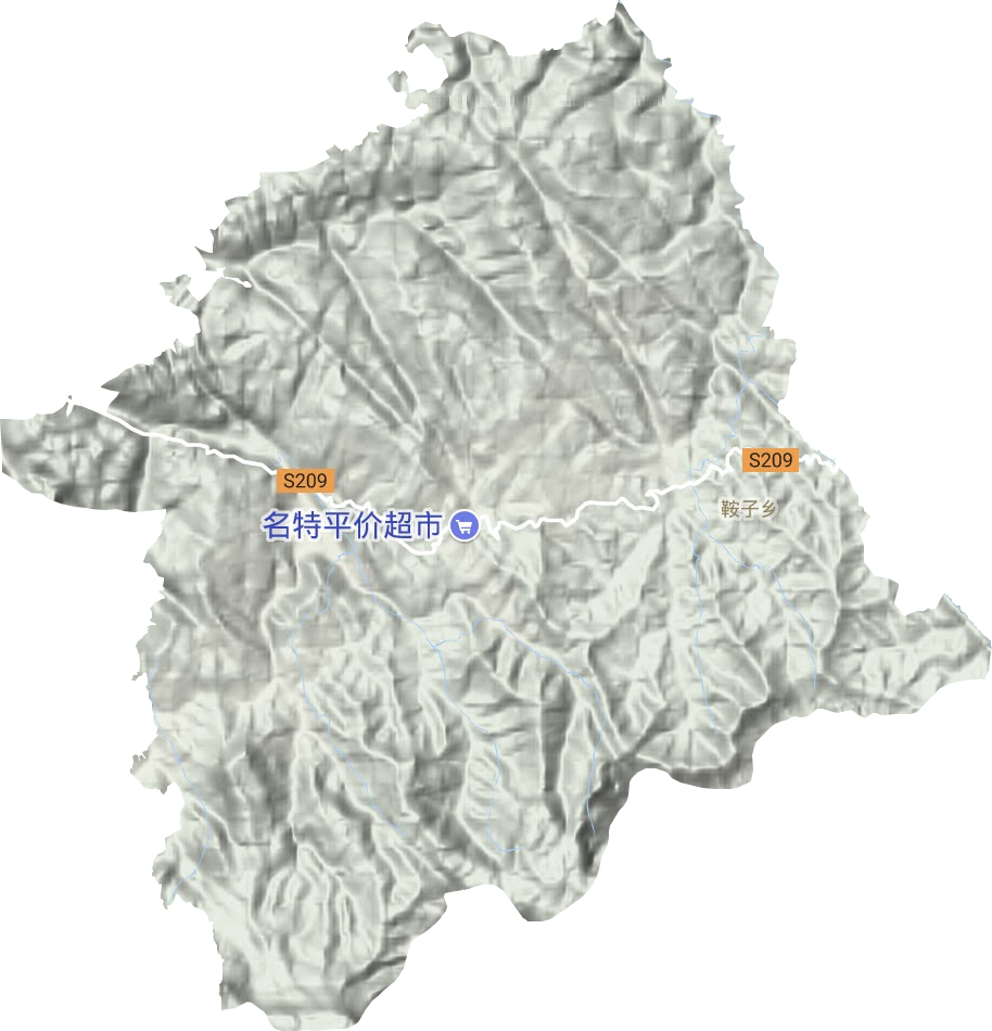 鞍子鎮地形圖