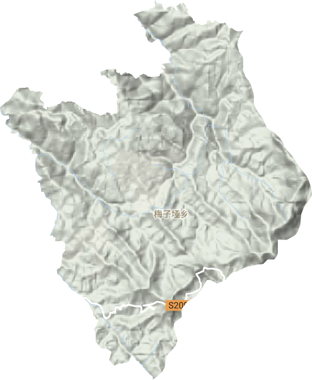 梅子埡鄉地形圖
