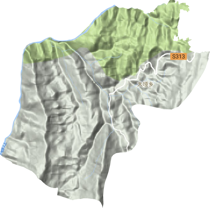 大埡鄉(xiāng)地形圖