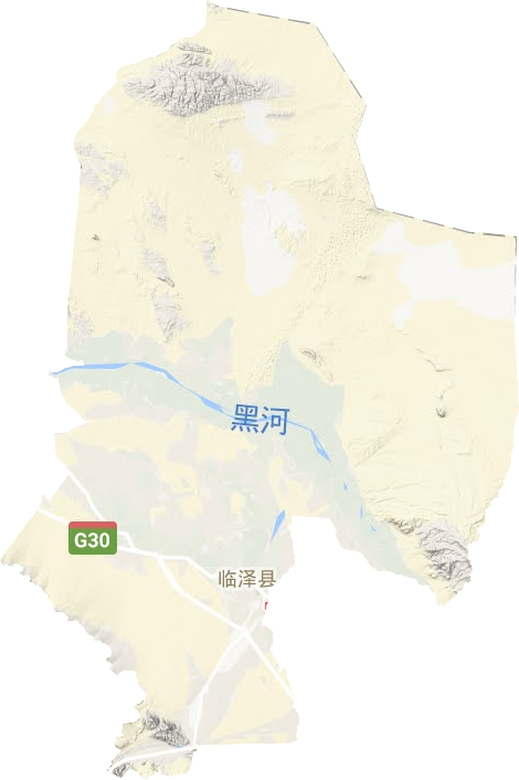 臨澤縣地形圖