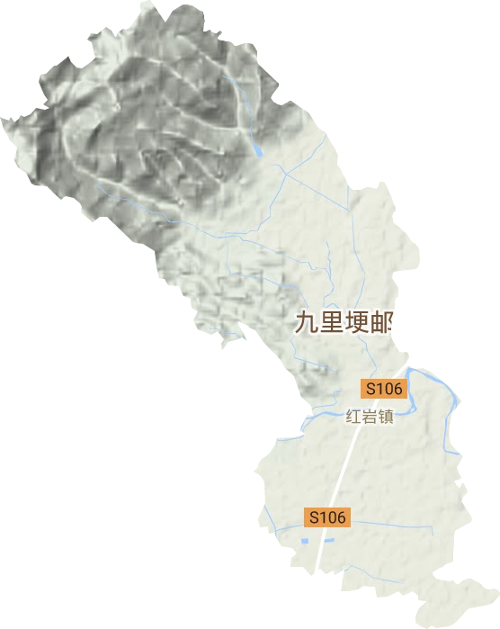 紅巖鎮(zhèn)地形圖
