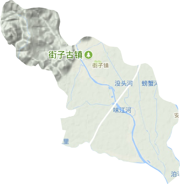 街子鎮(zhèn)地形圖