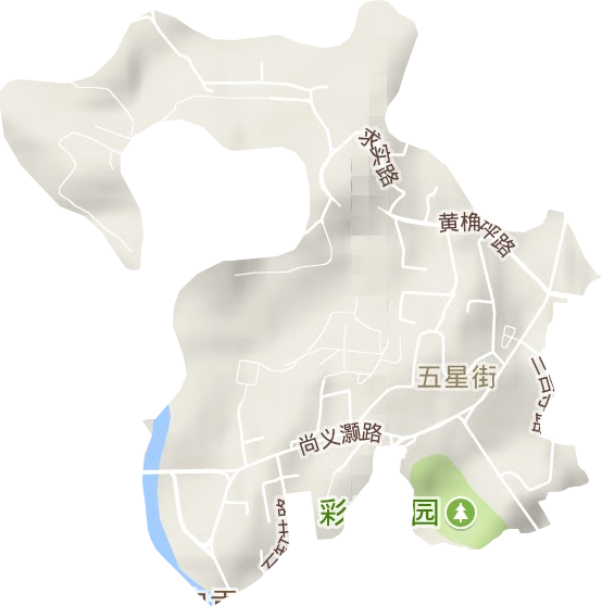 五星街街道地形圖
