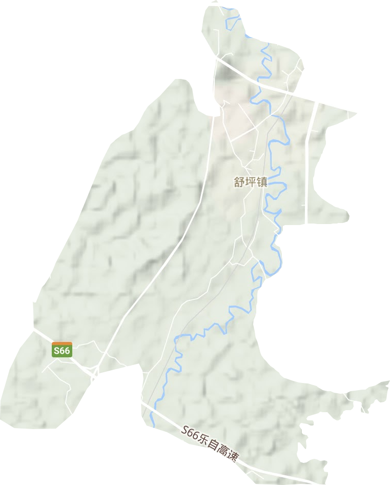 舒坪鎮(zhèn)地形圖