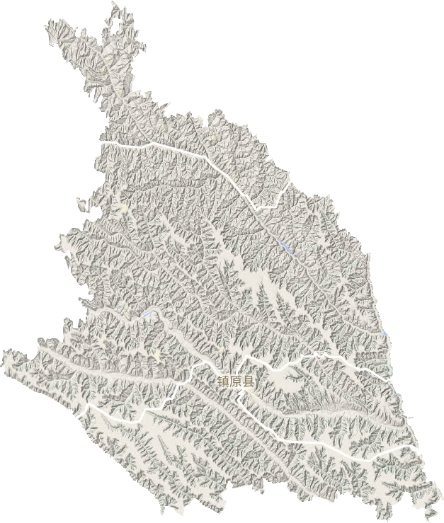 鎮原縣地形圖