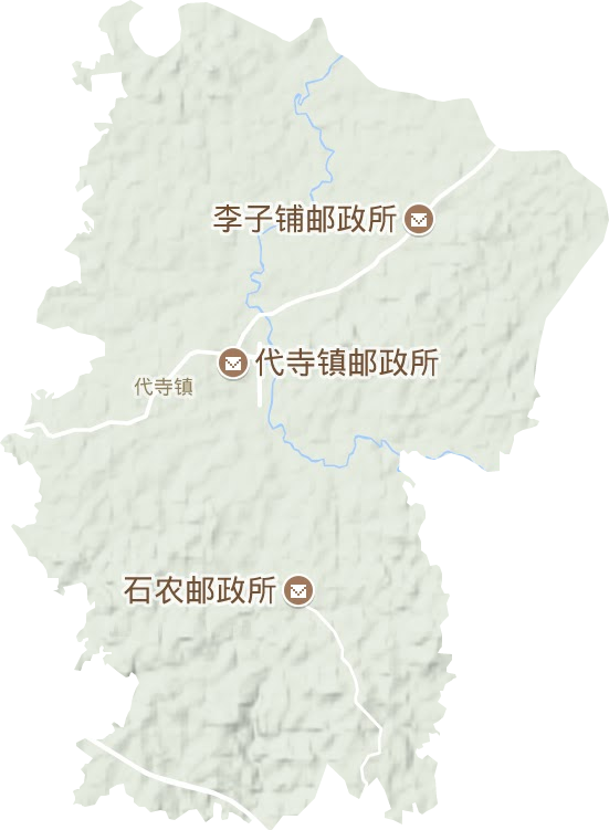 代寺鎮地形圖