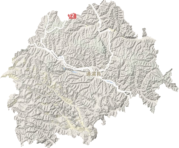 通渭縣地形圖