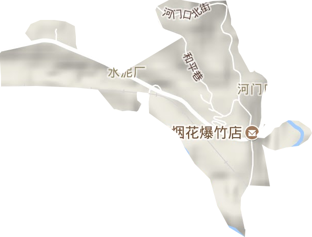 河門口街道地形圖
