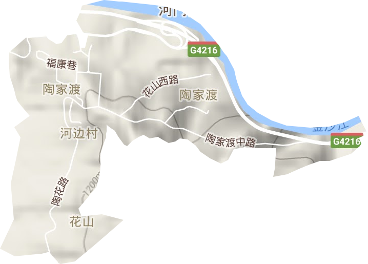 陶家渡街道地形圖