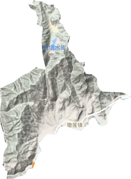 撒蓮鎮地形圖