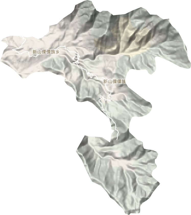 新山傈僳族鄉地形圖