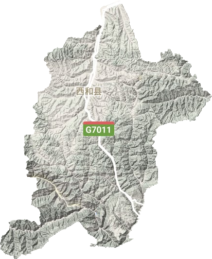 西和縣地形圖