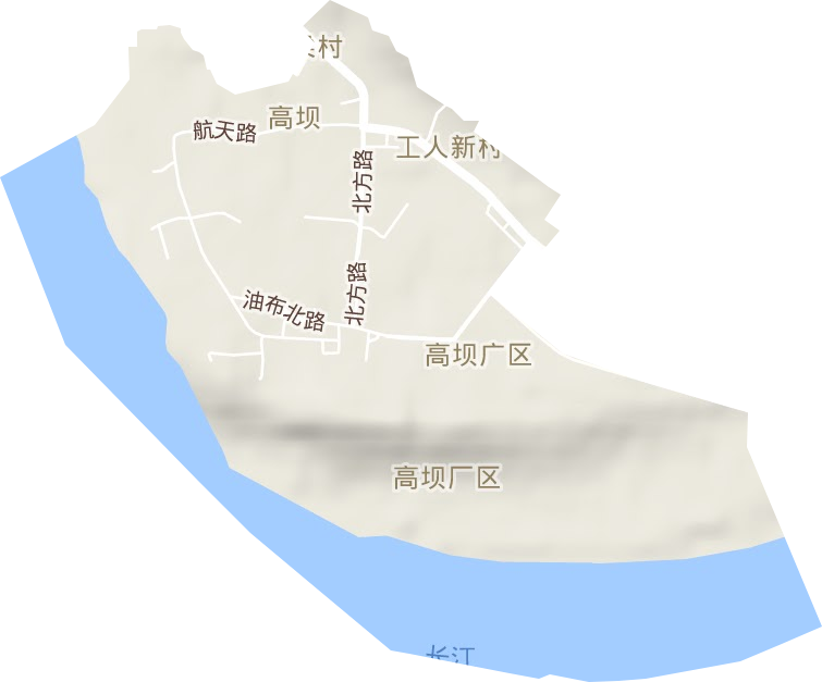 高壩街道地形圖