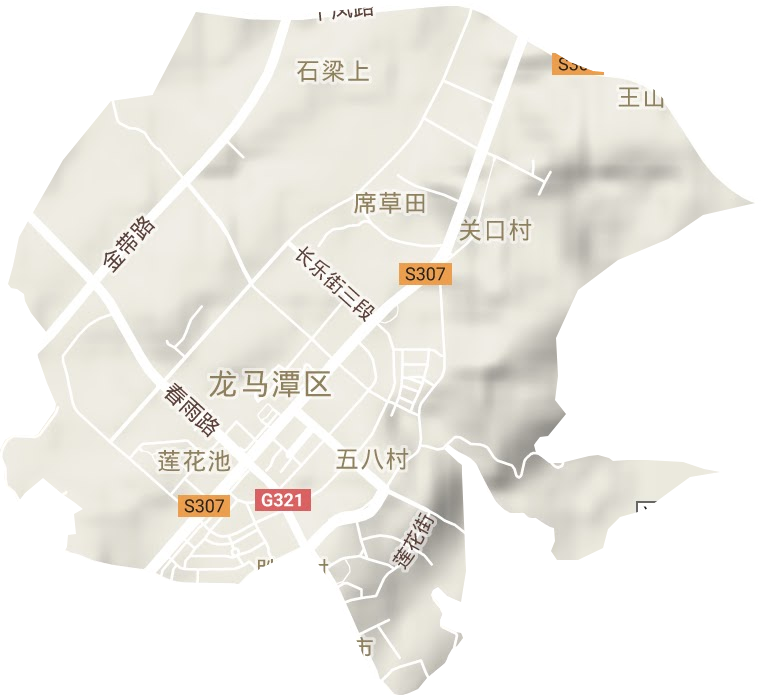 蓮花池街道地形圖