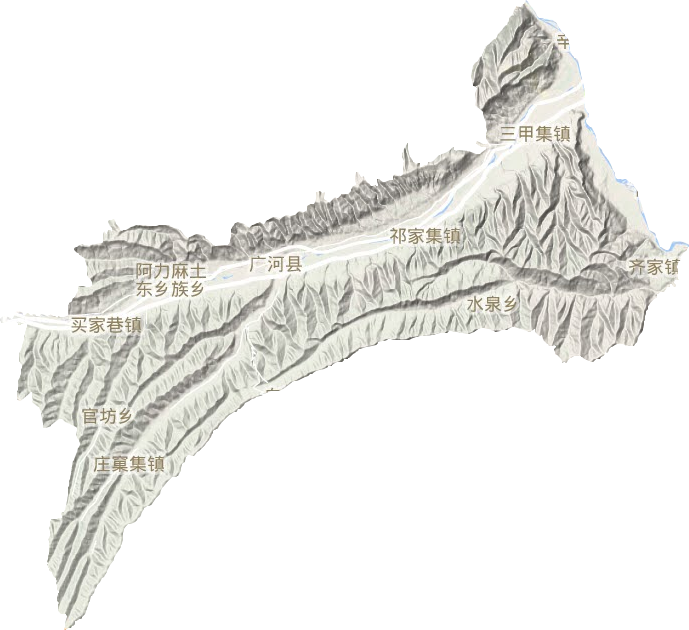 廣河縣地形圖
