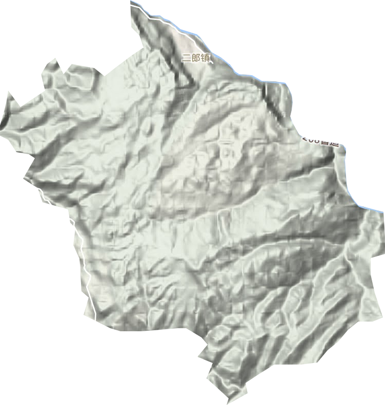 二郎鎮地形圖