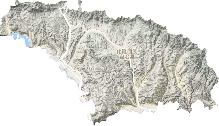 化隆回族自治縣地形圖