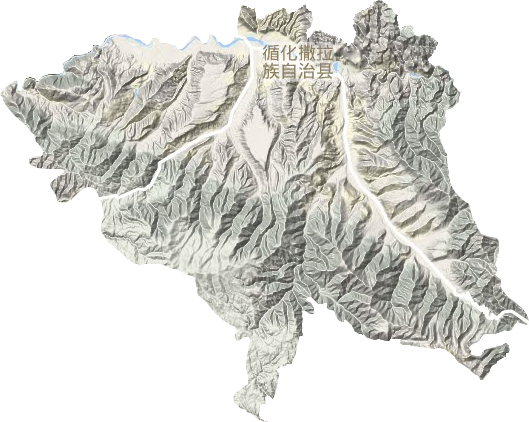 循化撒拉族自治縣地形圖