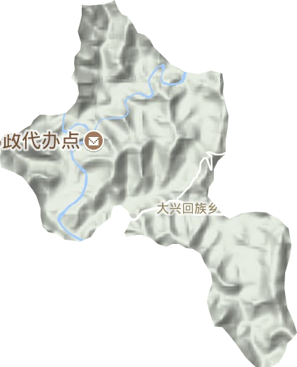 大興回族鄉(xiāng)地形圖