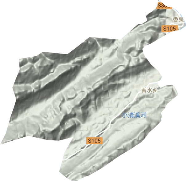 香泉鄉地形圖
