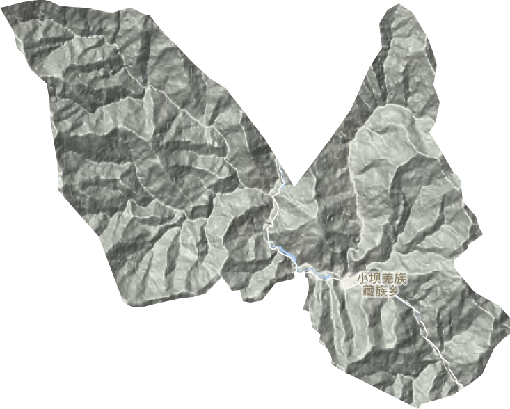 小壩鄉(xiāng)地形圖