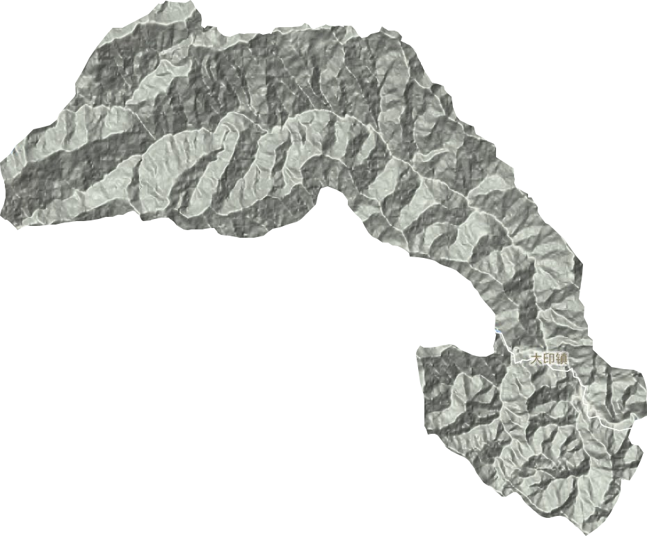 大印鎮(zhèn)地形圖