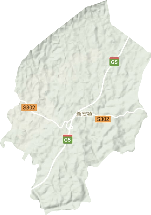新安鎮(zhèn)地形圖
