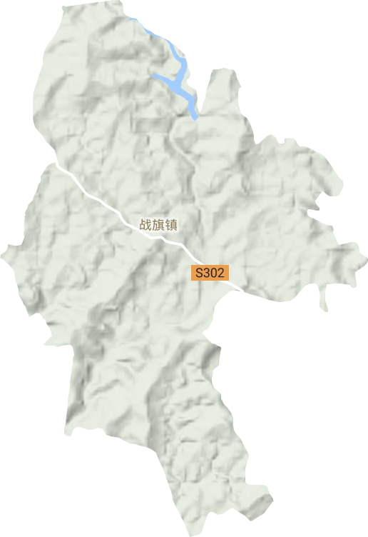 戰旗鎮地形圖