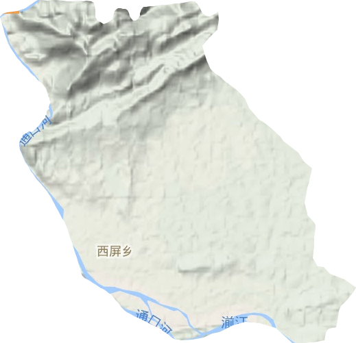 西屏鄉地形圖