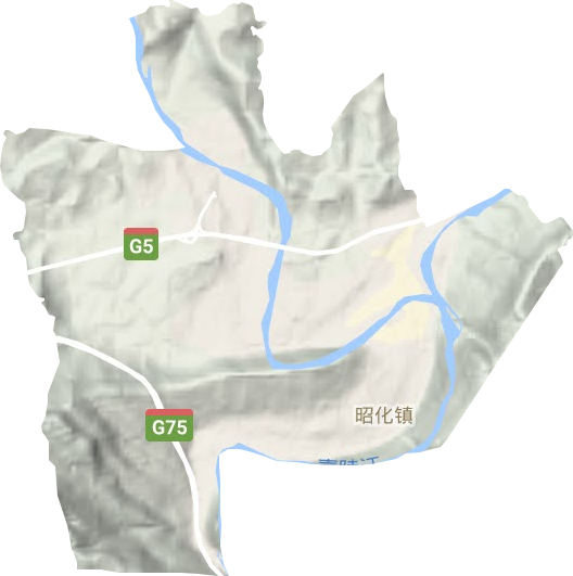 昭化鎮(zhèn)地形圖