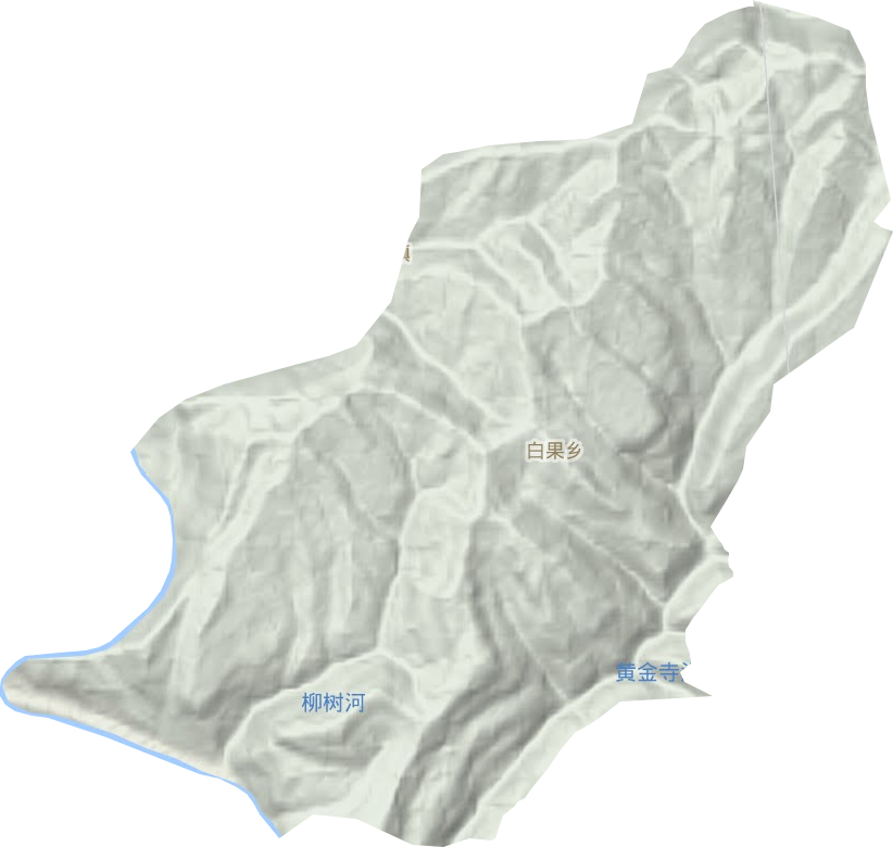 白果鄉(xiāng)地形圖