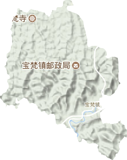 寶梵鎮地形圖