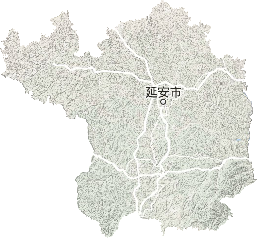延安市地形圖
