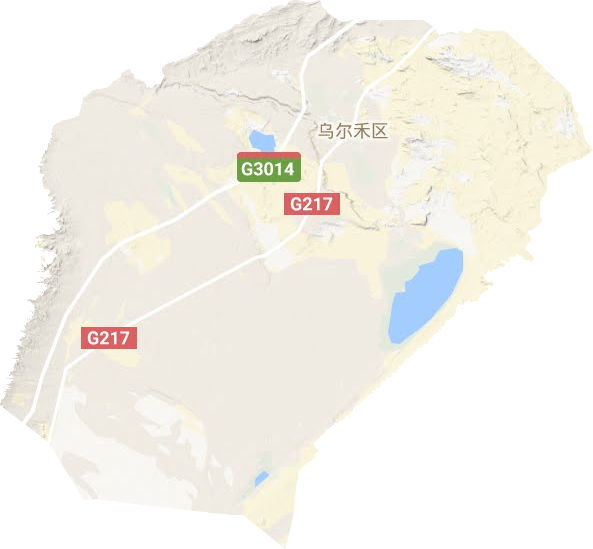 烏爾禾區(qū)地形圖