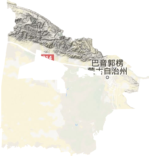 庫爾勒市地形圖