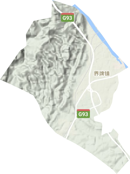 界牌鎮地形圖