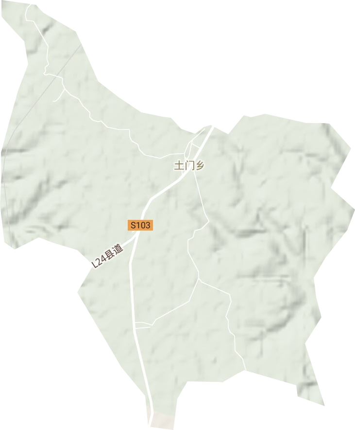 土門鄉(xiāng)地形圖