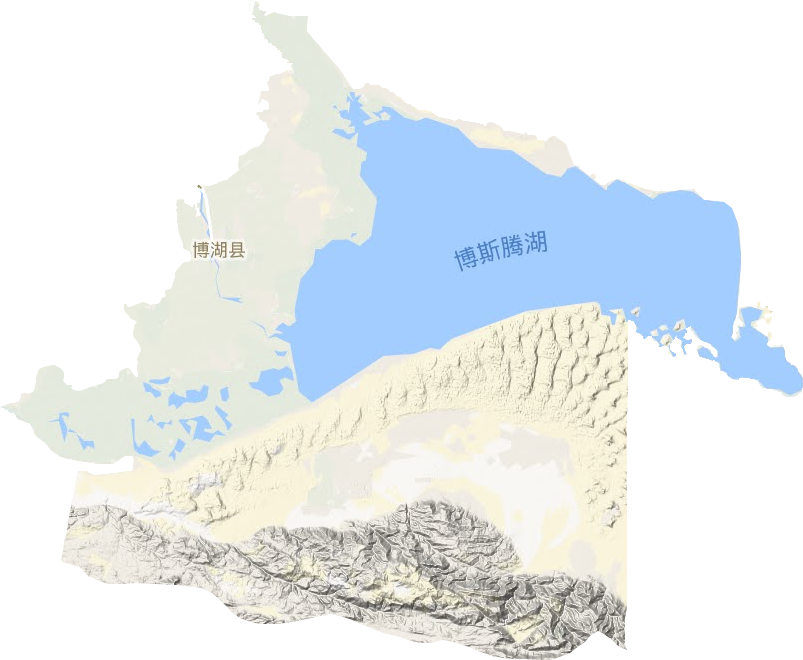 博湖縣地形圖