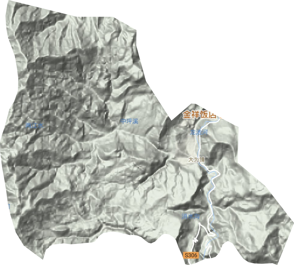 大為鎮(zhèn)地形圖