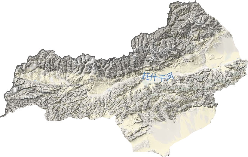 阿合奇縣地形圖