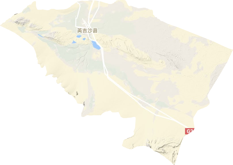 英吉沙縣地形圖